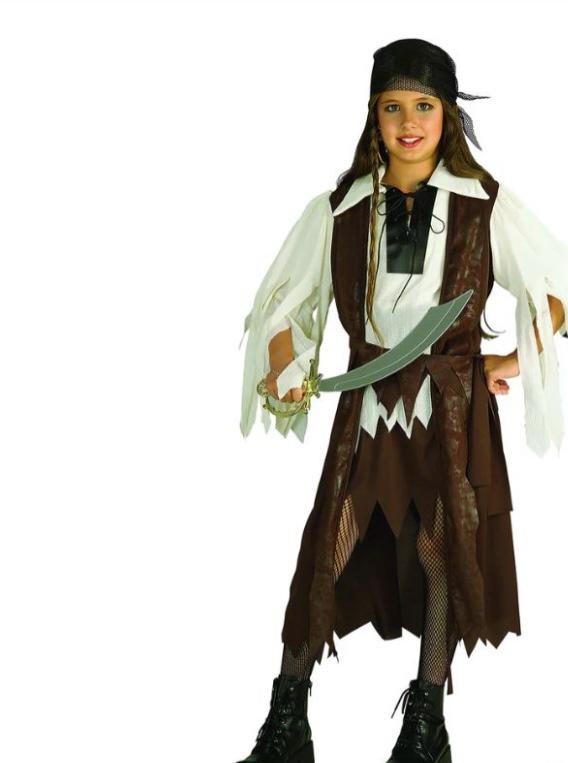 Caribbean Pirate Queen (Medium) Girls Costume