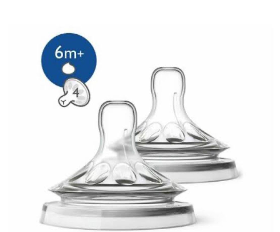 Philips Avent Natural Teats Fast Flow 6m+, 2 Pieces Nipples