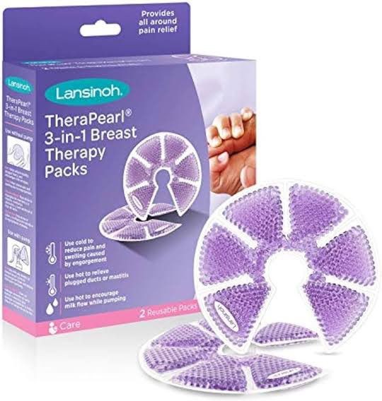 Lansinoh TheraPearl 3-in-1 Hot or Cold  Breast Cooling Packs