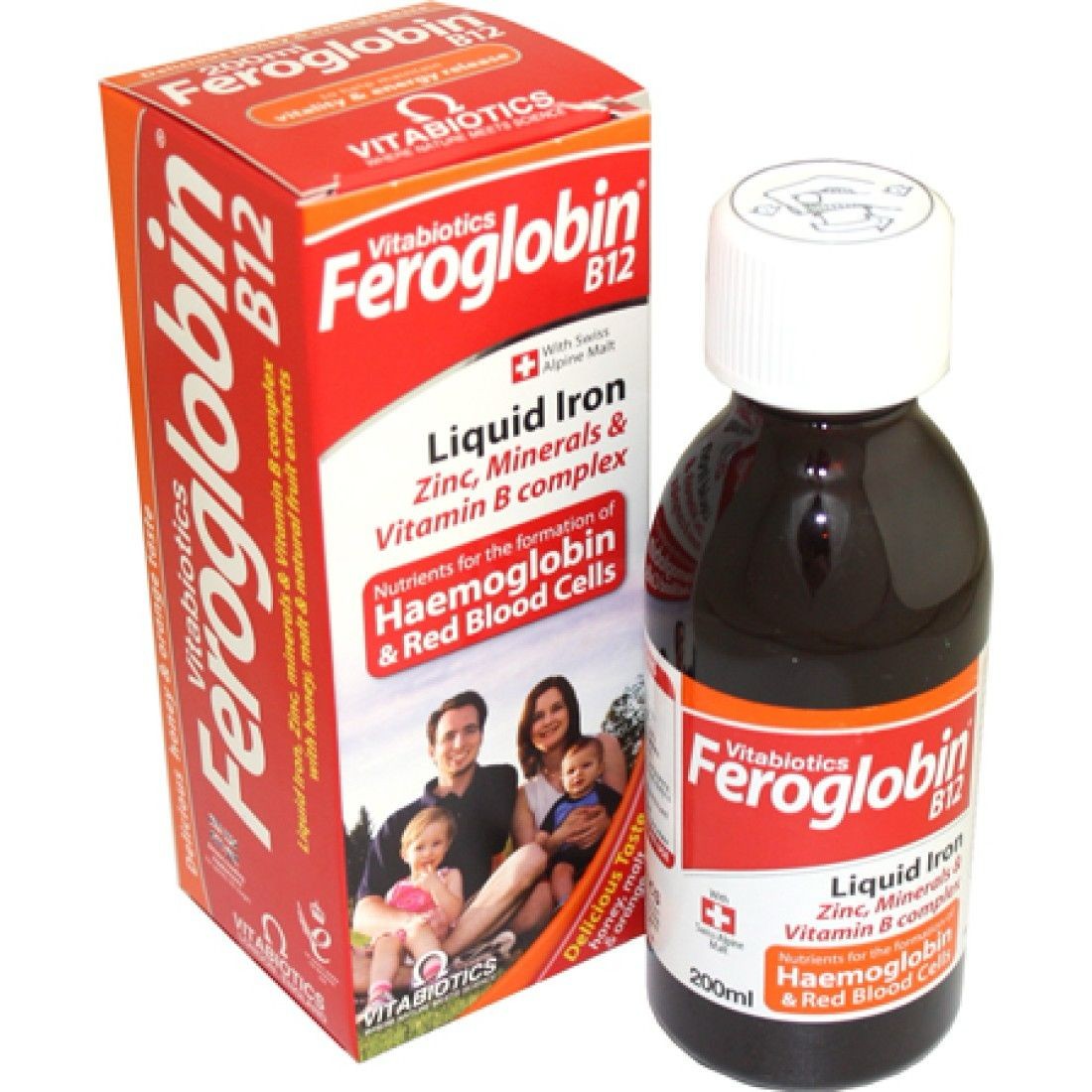 Vitabiotics Feroglobin B12 Syrup 200 ml (Expiry 09/2024) Medication