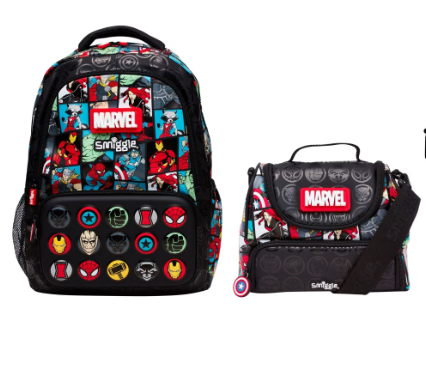 Smiggle Marvel Classic School Lunch Bundle Kids Backpack