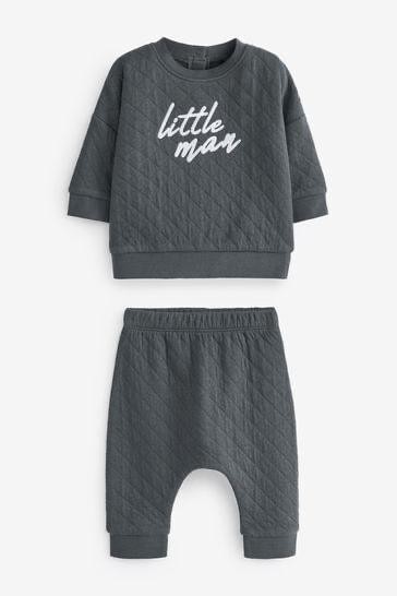 Next Two Piece Baby Sweatshirt And Joggers (9-12M) Boy Outfit Set