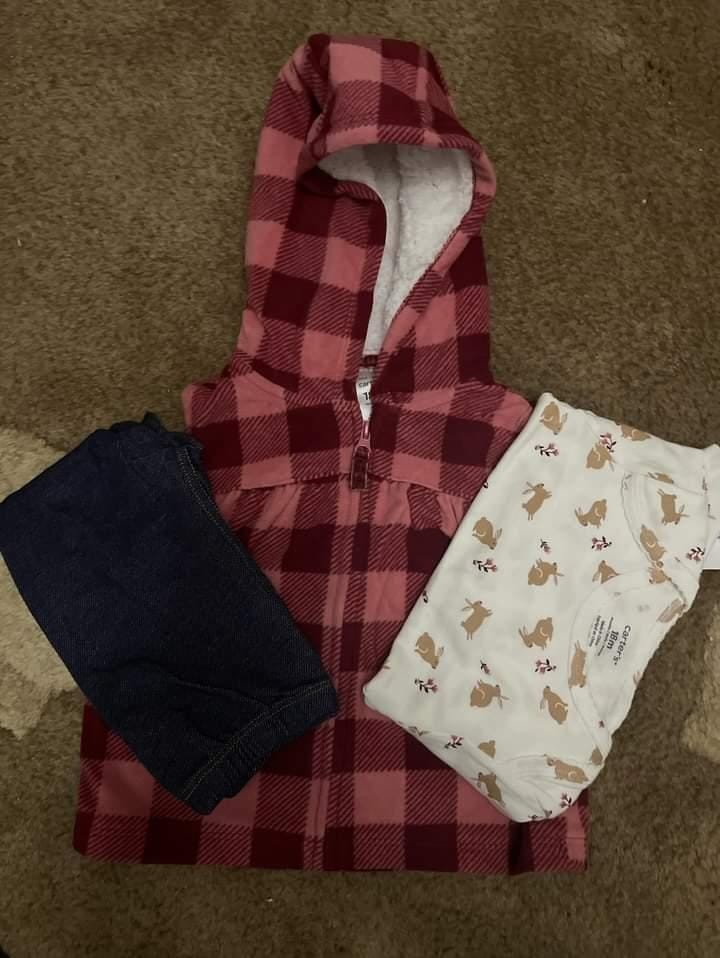 Carter's Bunny Check (18m) Girl Outfit Set