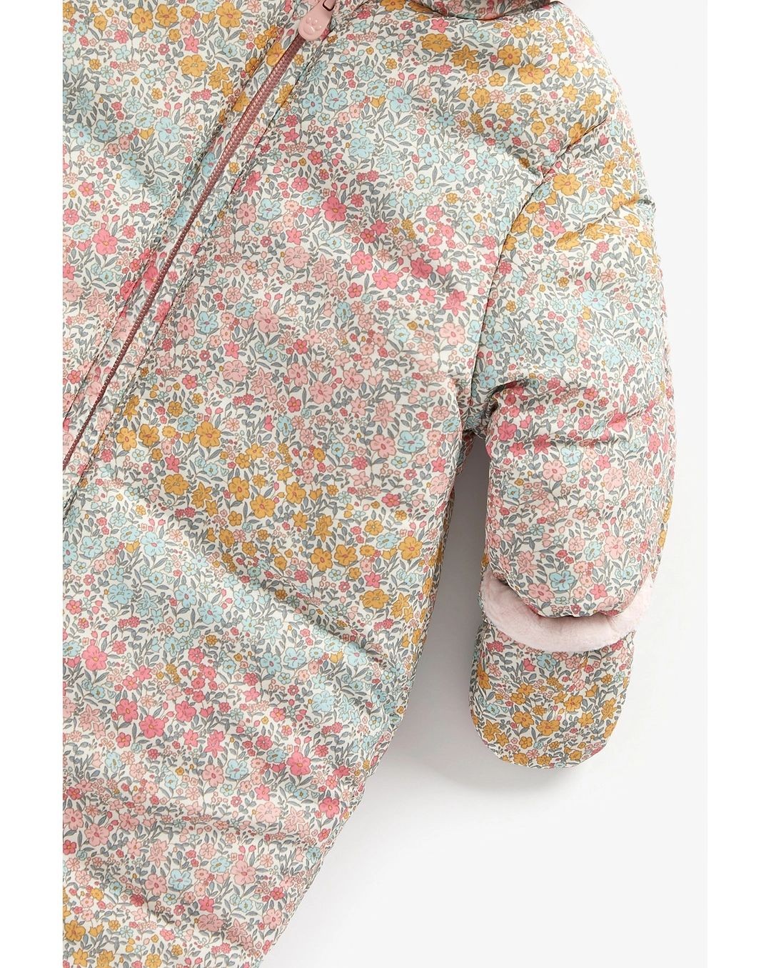 Mothercare Snowsuit Floral Print (9-12M) Girl Coverall