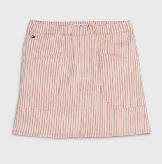 Tommy Hilfiger Railroad Stripe Denim  (4y) Skirt