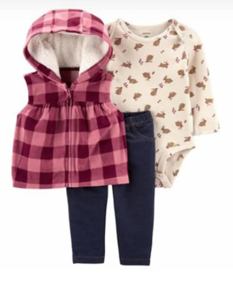 Carter's Bunny Check (18m) Girl Outfit Set