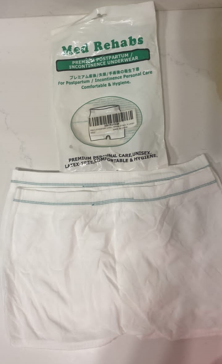 Med Rehabs XL Postpartum Underwear Maternity Pants