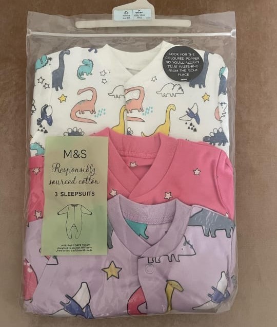 M&S (6-9m) Girl Coverall