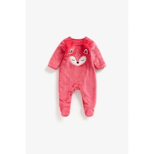 Mothercare Fox fleece all In one (6-9M) Girl Coverall