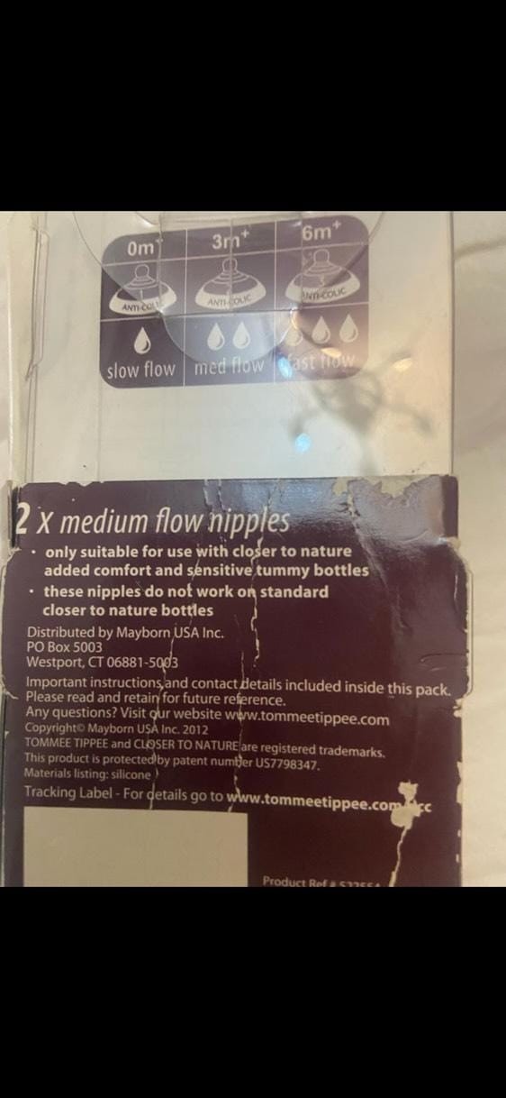 Tommee Tippee Closer to Nature 3m+ Nipples