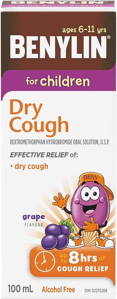 Benylin Children Dry Cough Syrup (Exp.07/2024) Medication