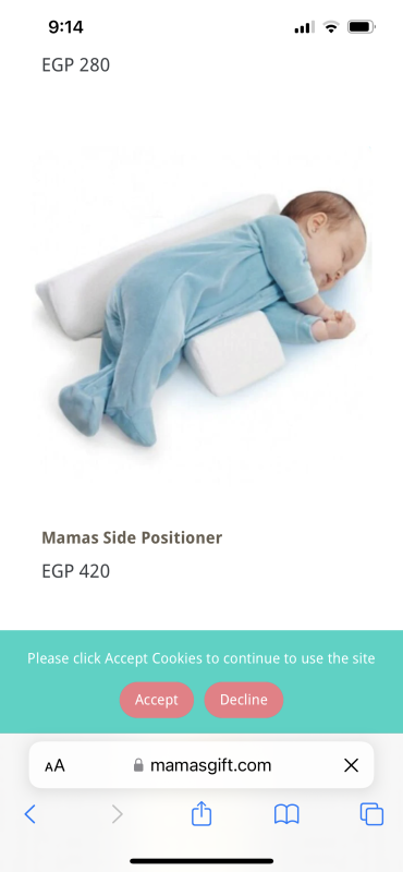 Mama's Gift Side positioner Support Cushion