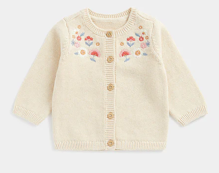 Mothercare Floral (Up to 1 Month) Girls Cardigan