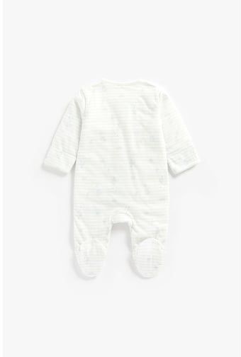 Mothercare Blue Cloud Wadded Walk In (1-3M) Boy Coverall