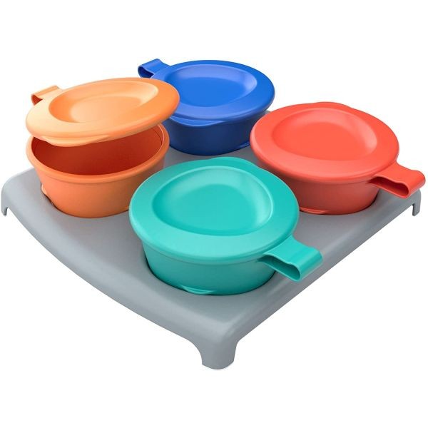 Tommee Tippee Pop Ups Pots & Tray Food Container Feeder