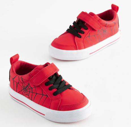 Next Red Standard Fit (F) Spiderman Touch (26 EUR) Boy Shoes